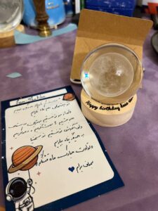 گوی کریستالی با حکاکی متن دلخواه مای ستاره